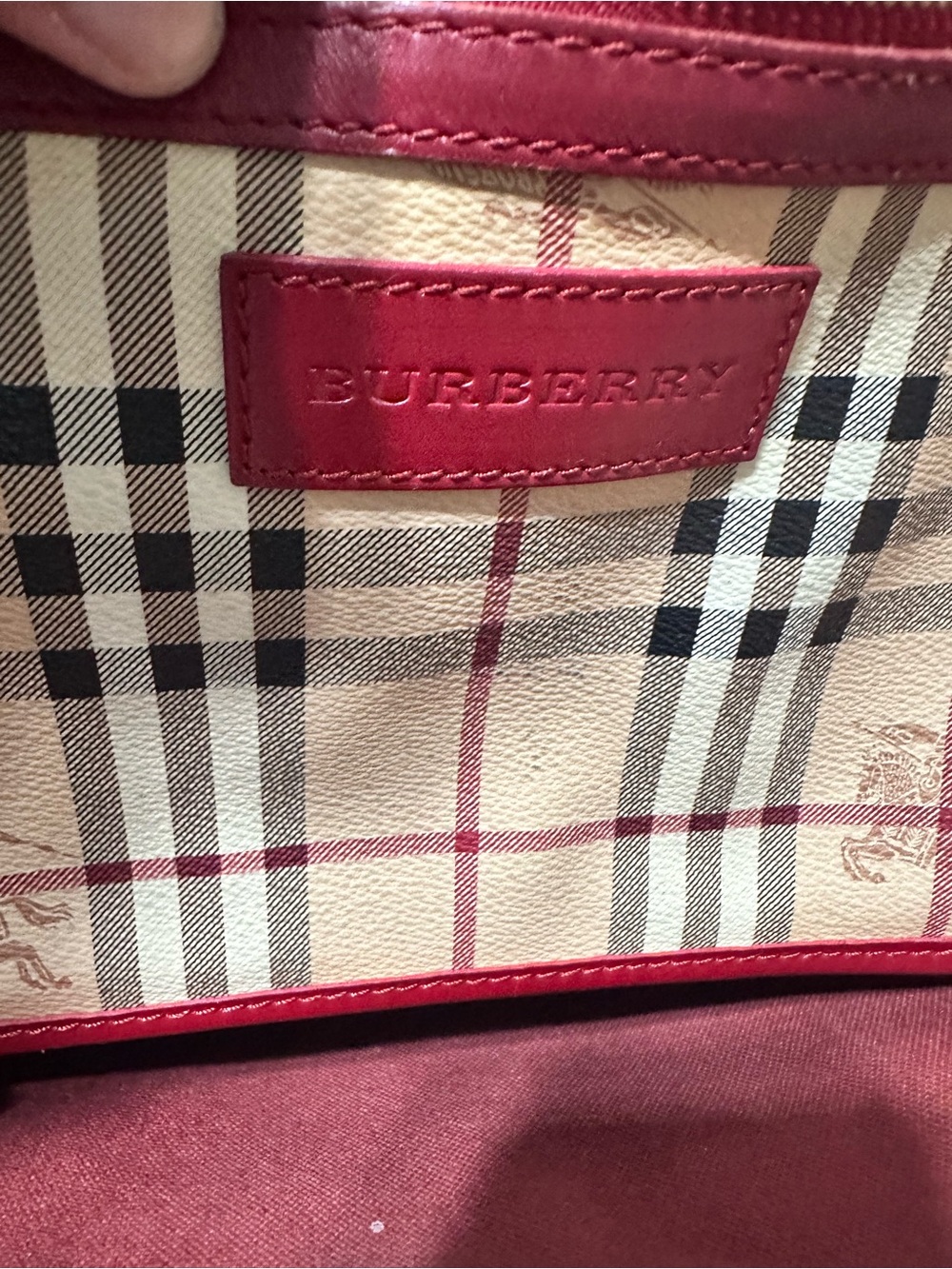 BURBERRY ❤️🌟HAYMARKET CHECK TOTE BAG ⭐️ - Picture 8 of 9